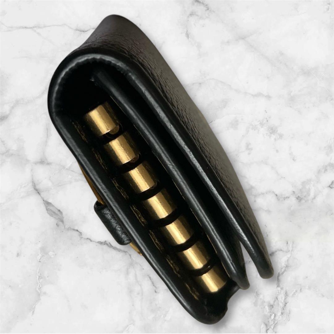 BALENCIAGA バレンシアガ キーケース 6連 ブラック ロゴ 付属品あり