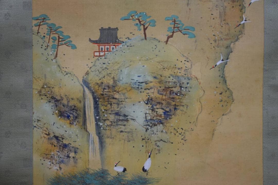 不詳/作者不詳/蓬莱山図/布袋屋掛軸HE-368