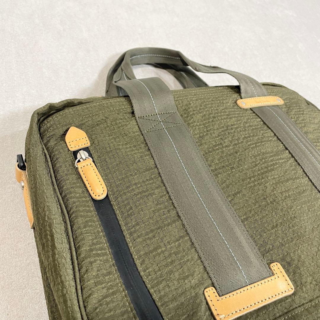 【極美品】ポールスミス ブリーフケース 2way オリーブ ナイロン×レザー