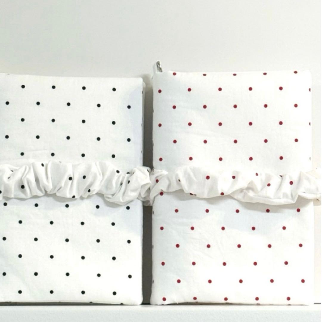 バインダーカバー　赤ドット　A6 韓国　貯金