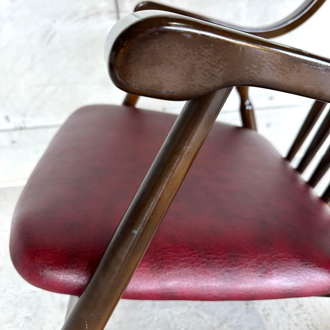 ★古家具ビンテージ★鳥取家具 木製フレーム ロッキングチェア ミッドセンチュリー