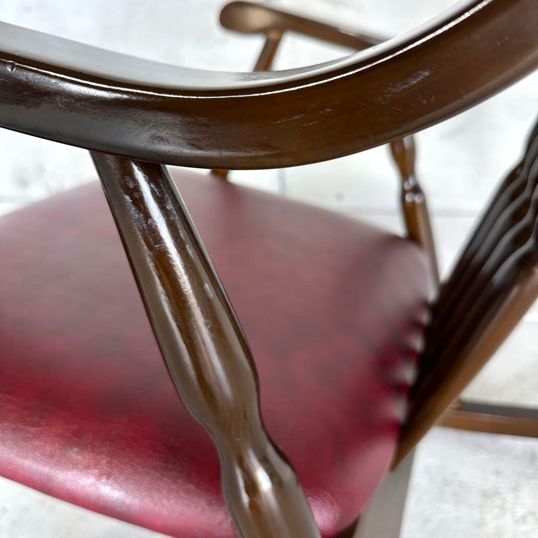 ★古家具ビンテージ★鳥取家具 木製フレーム ロッキングチェア ミッドセンチュリー