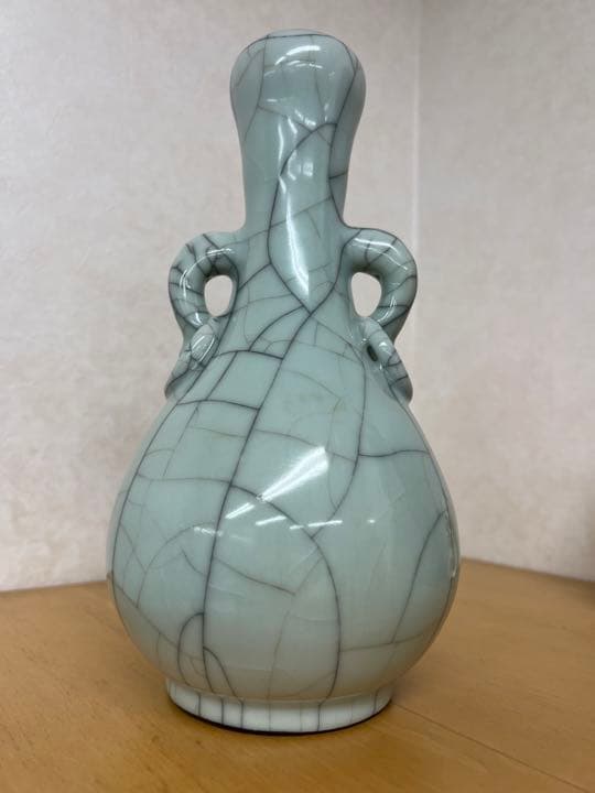 中国元明模倣宗朝官窯花瓶　骨董唐物古美術品アンティーク江戸　コレクション　青磁