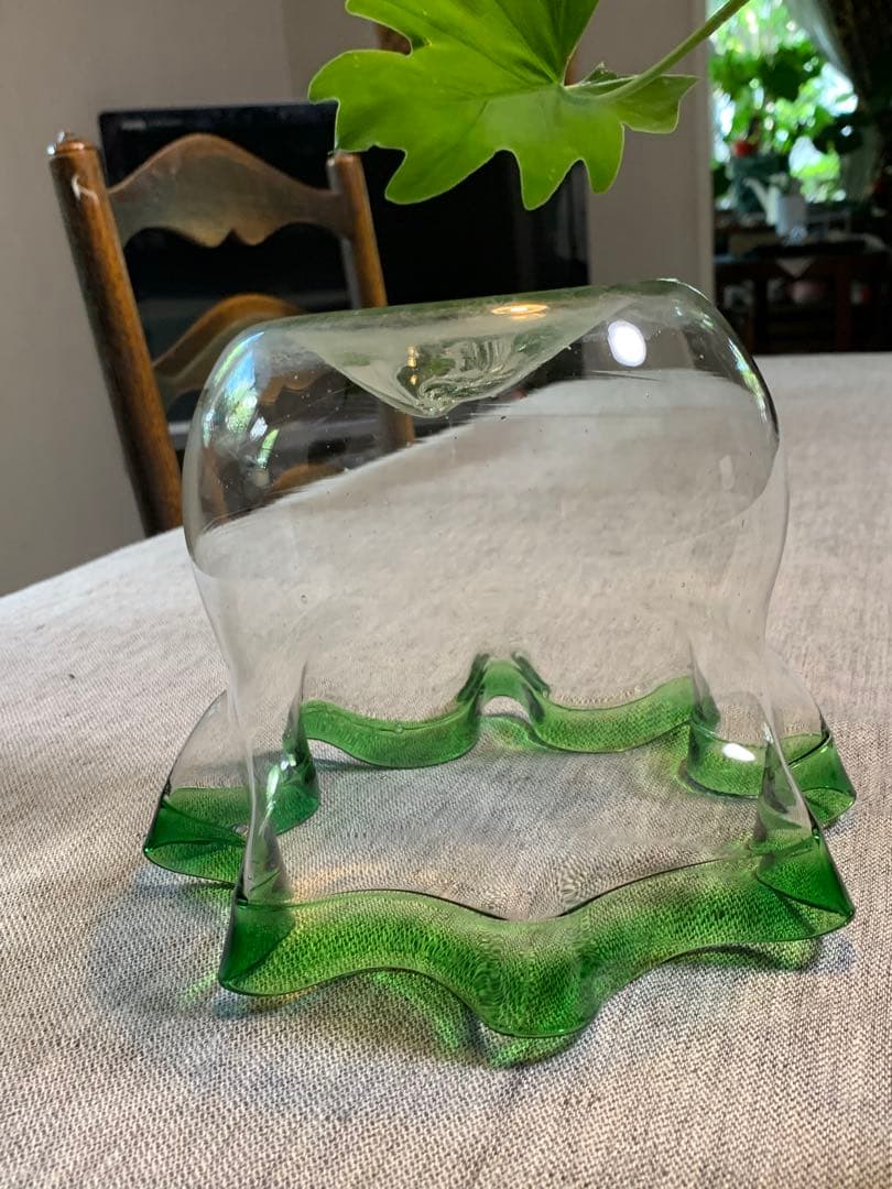 大正　レトロ　金魚鉢　美品　吹きガラス