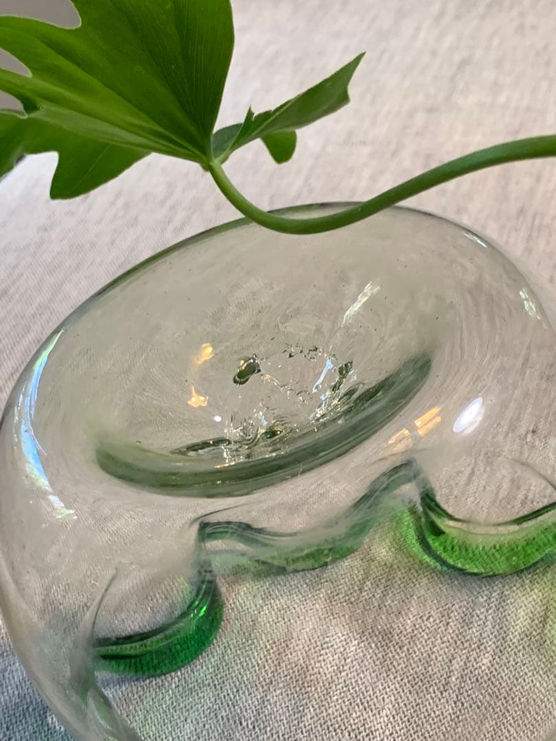 大正　レトロ　金魚鉢　美品　吹きガラス