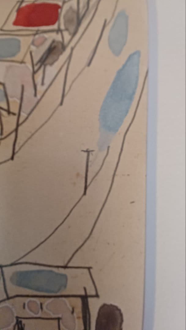 【希少・真作】串田孫一　水彩・鉛筆（紙）