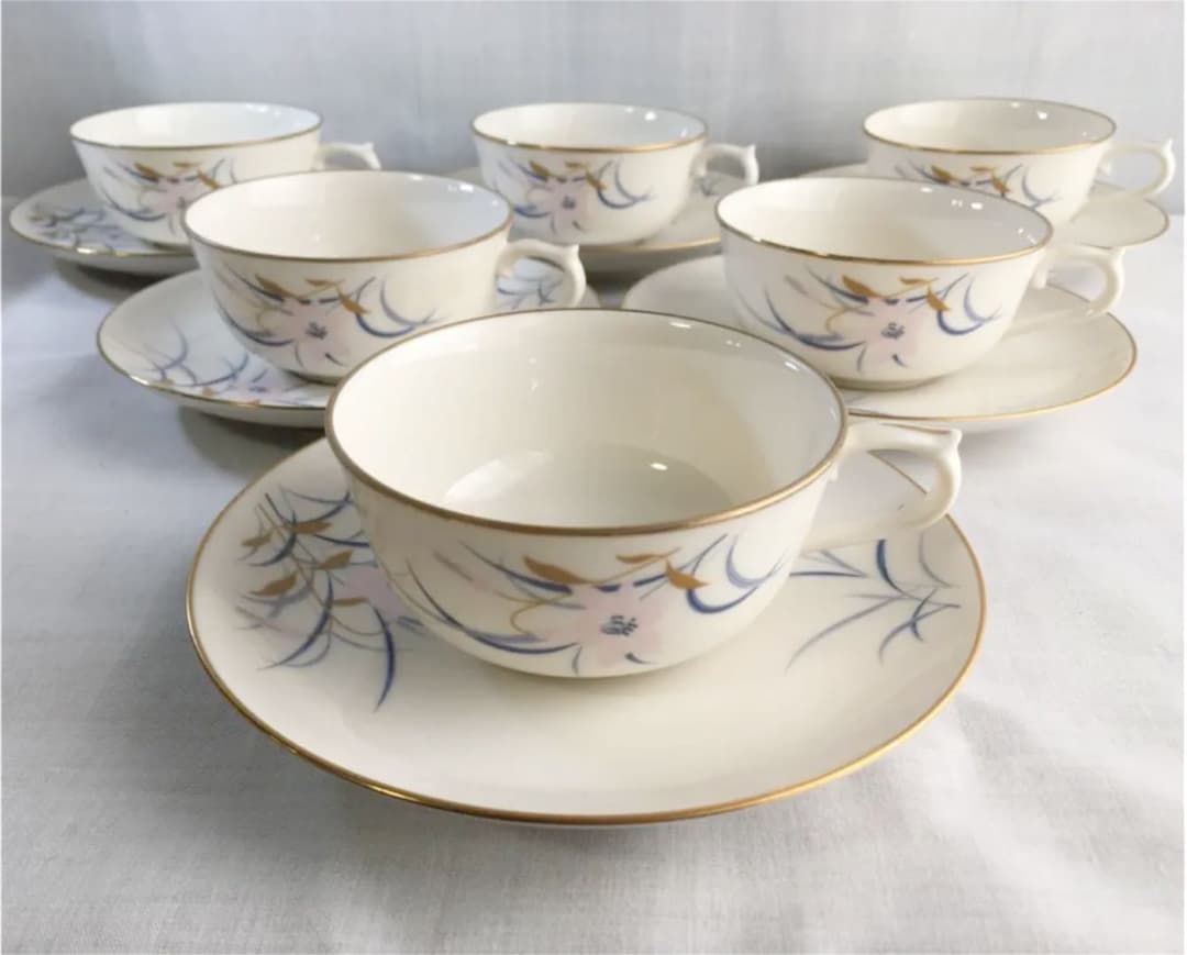 実家整理 昭和レトロ ノリタケ 紅茶カップソーサー6客組