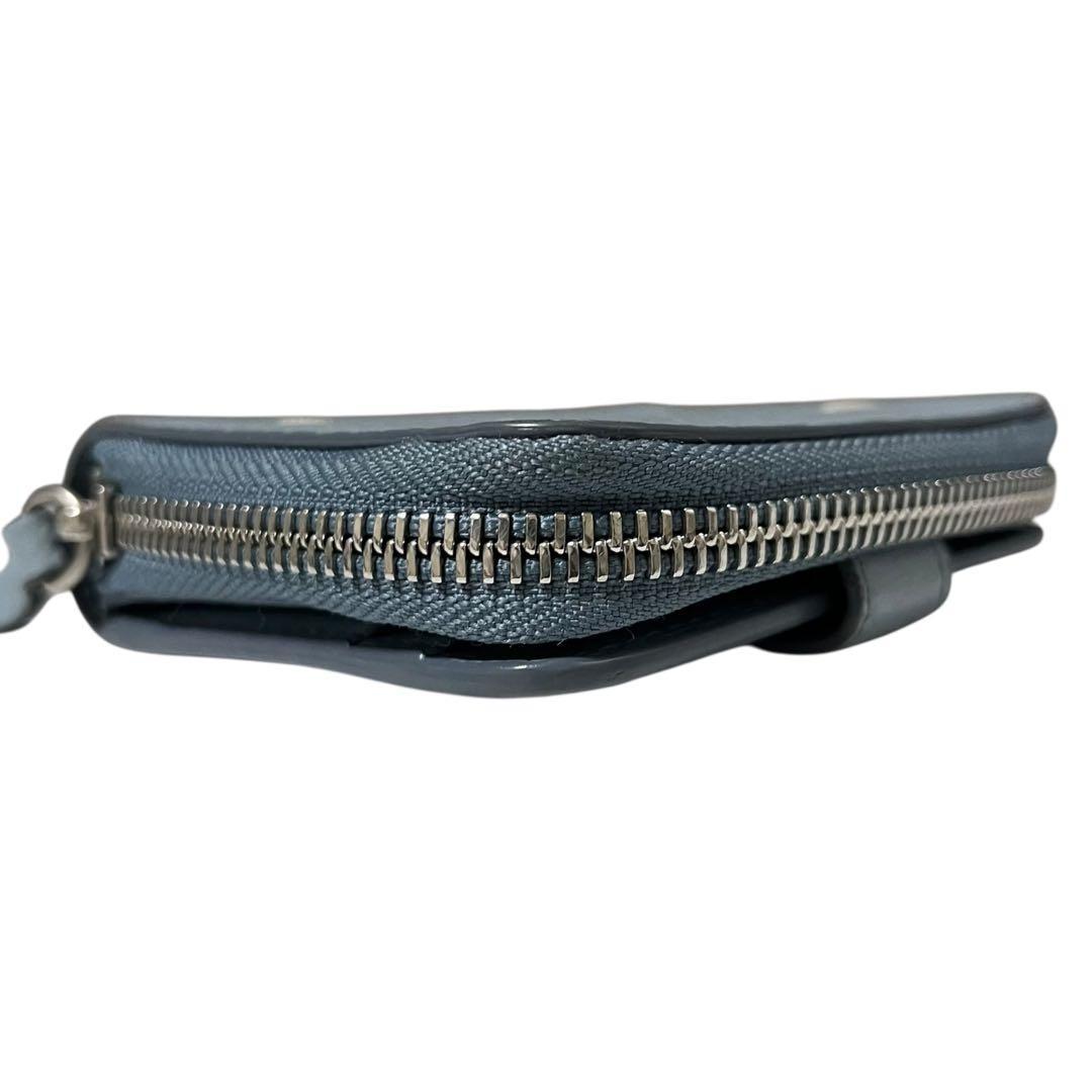 希少✨メゾンマルジェラ ケース ファスナー 4ステッチ ブルー 水色