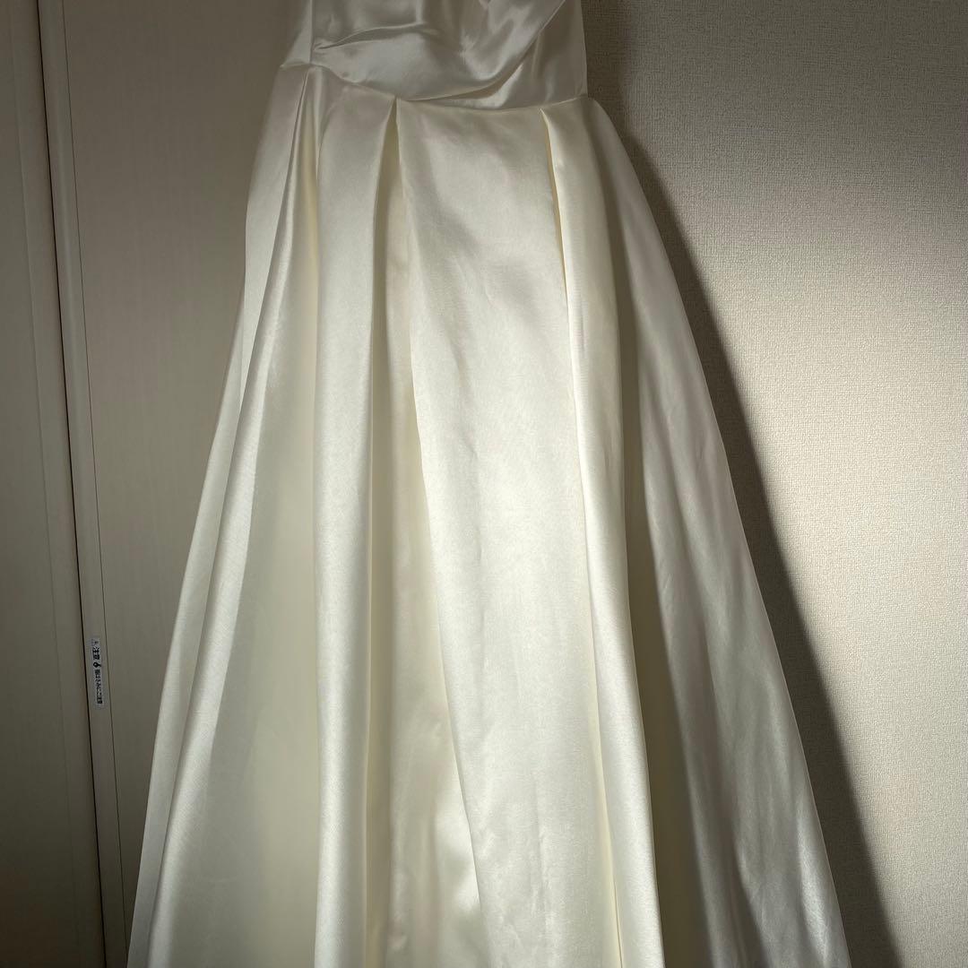 ミカド風サテン ウエディングドレス (W259)