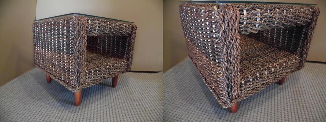 アウトレット送料無料【限定品・新品】★アジアンリゾート風★アバカサイドテーブル