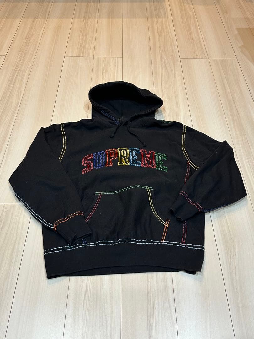 期間限定値下 supreme 20AW サイズM ビッグステッチフーディ
