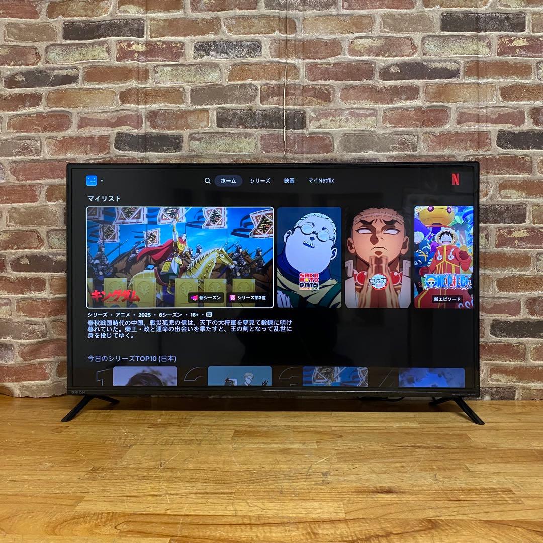 ORION 40インチ チューナーレス スマートテレビ SAFH421 アプリ○