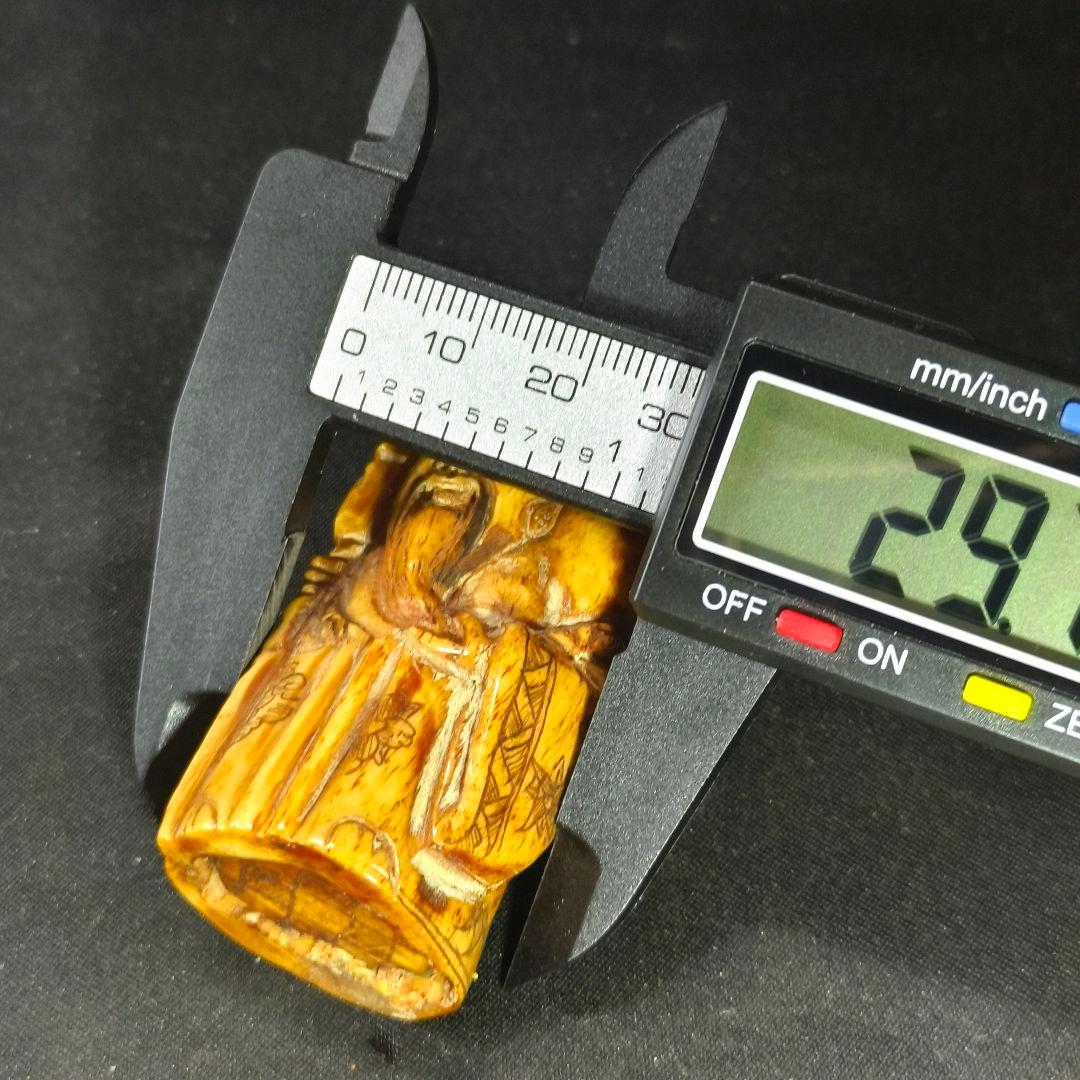 江戸骨董 根付 福神 天然素材 手彫り 時代物 旧家蔵出 蒐集家放出美品 古美術