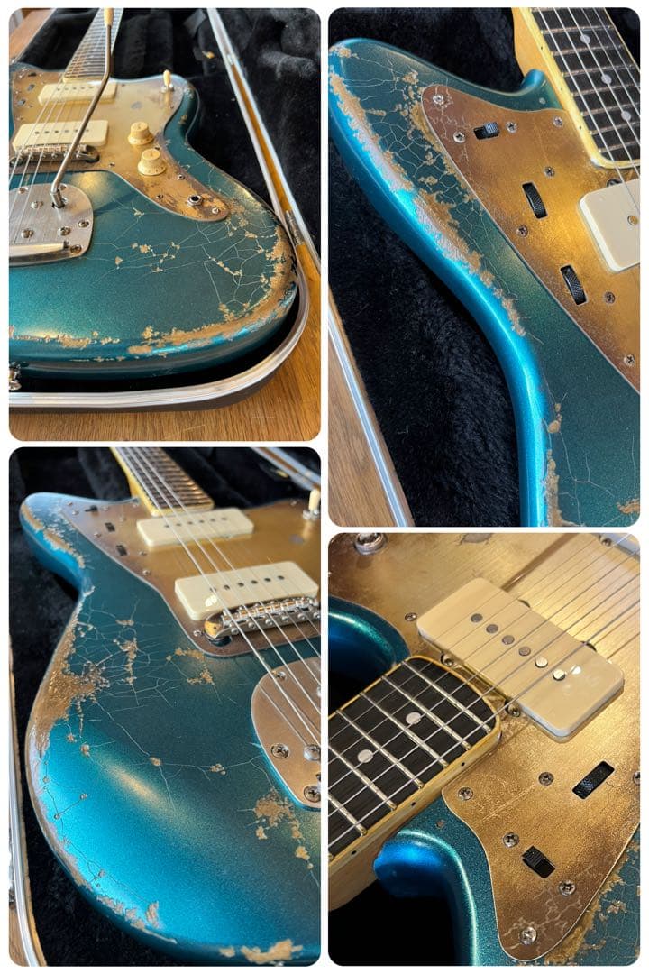 ⭐︎ハードレリックジャズマスタータイプ/アルニコPU/ブルーグリーンメタリック⭐︎