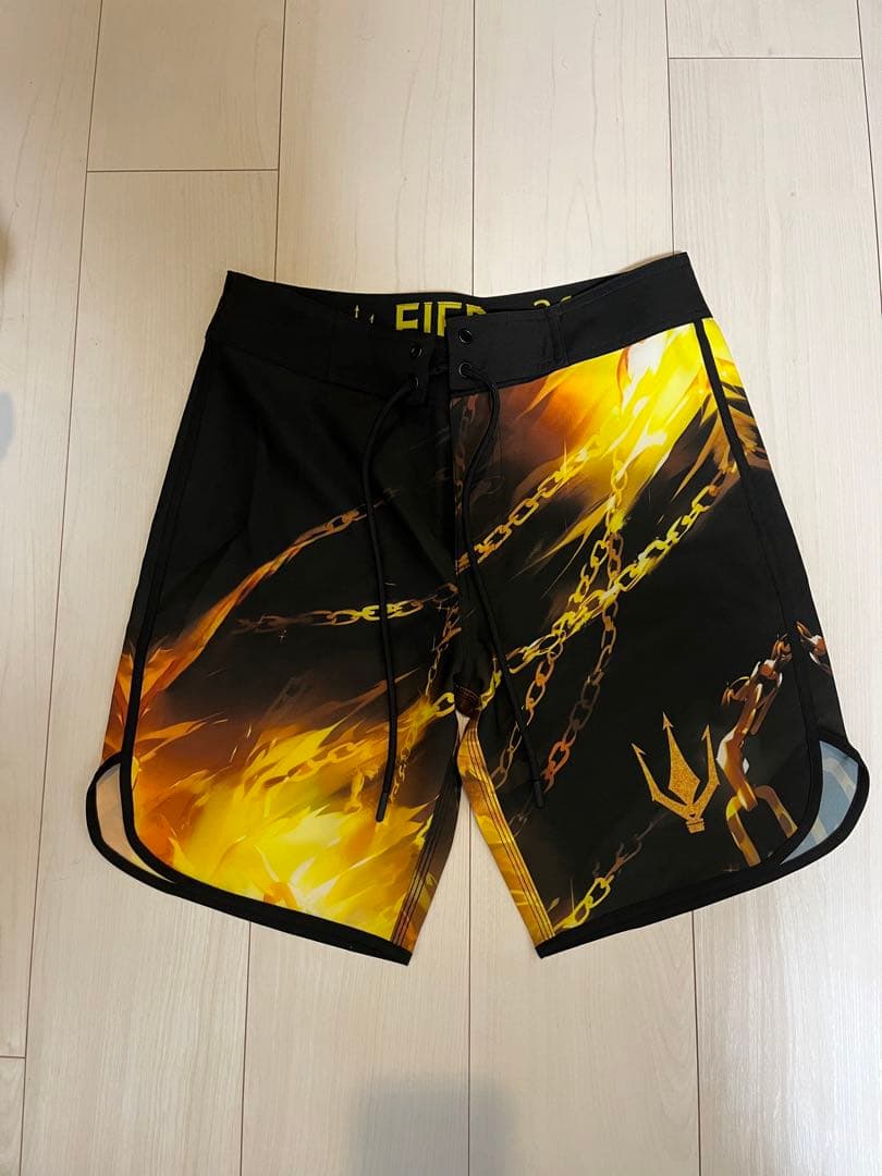 FIED サーフパンツ　リングチェーンゴールドブラック