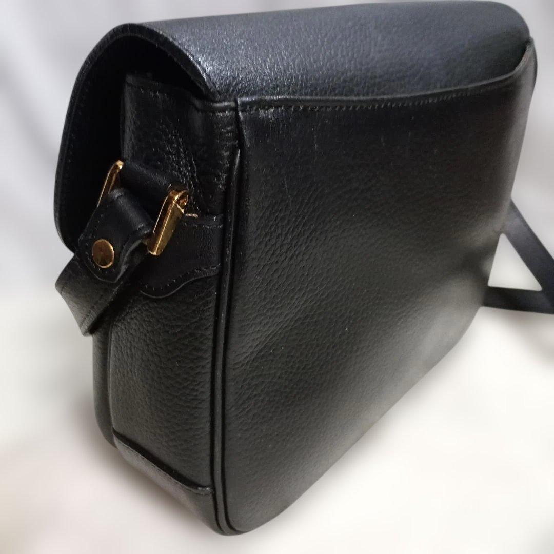 ★BURBERRY★バーバリー レザー ショルダーバッグ 黒 　ノバチェック
