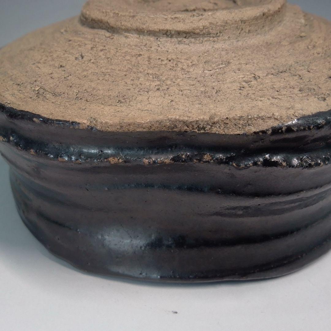 織部　茶碗　黒織部