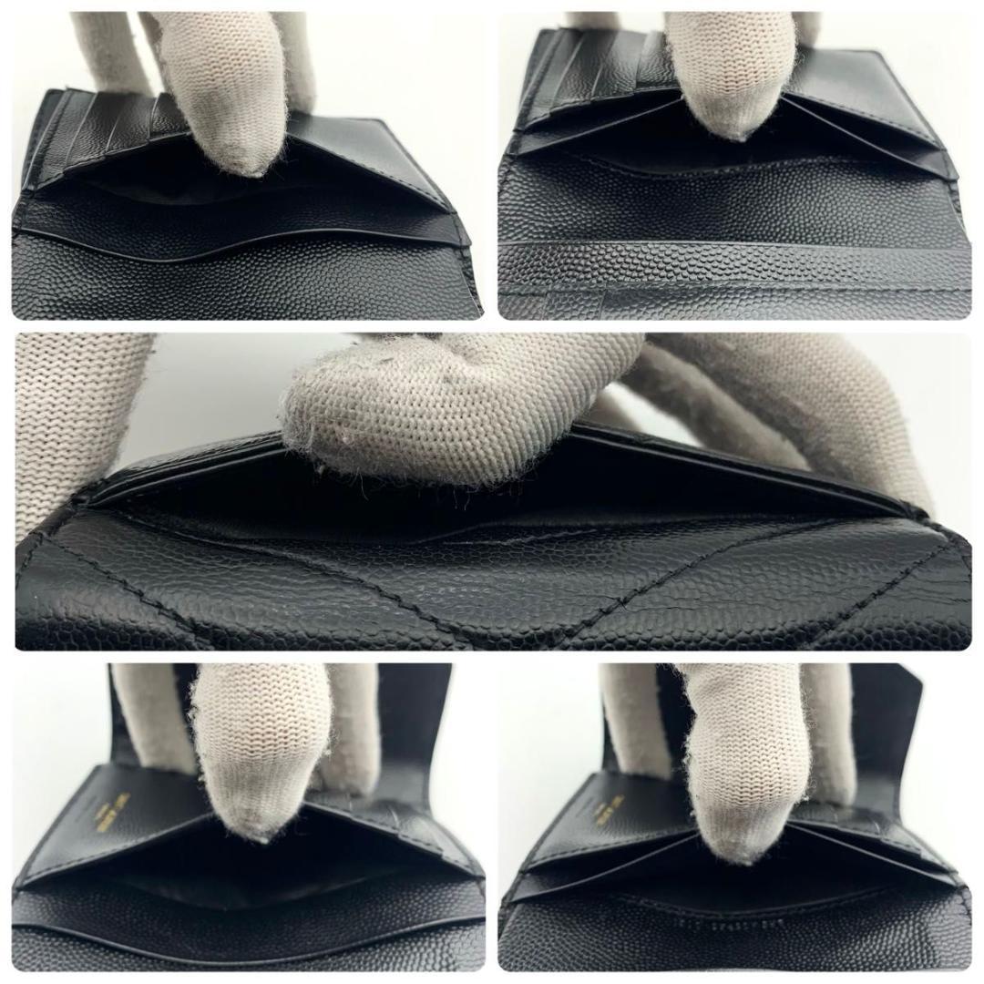 今だけセール！ サンローラン 三つ折り 財布 カサンドラ コンパクト 黒