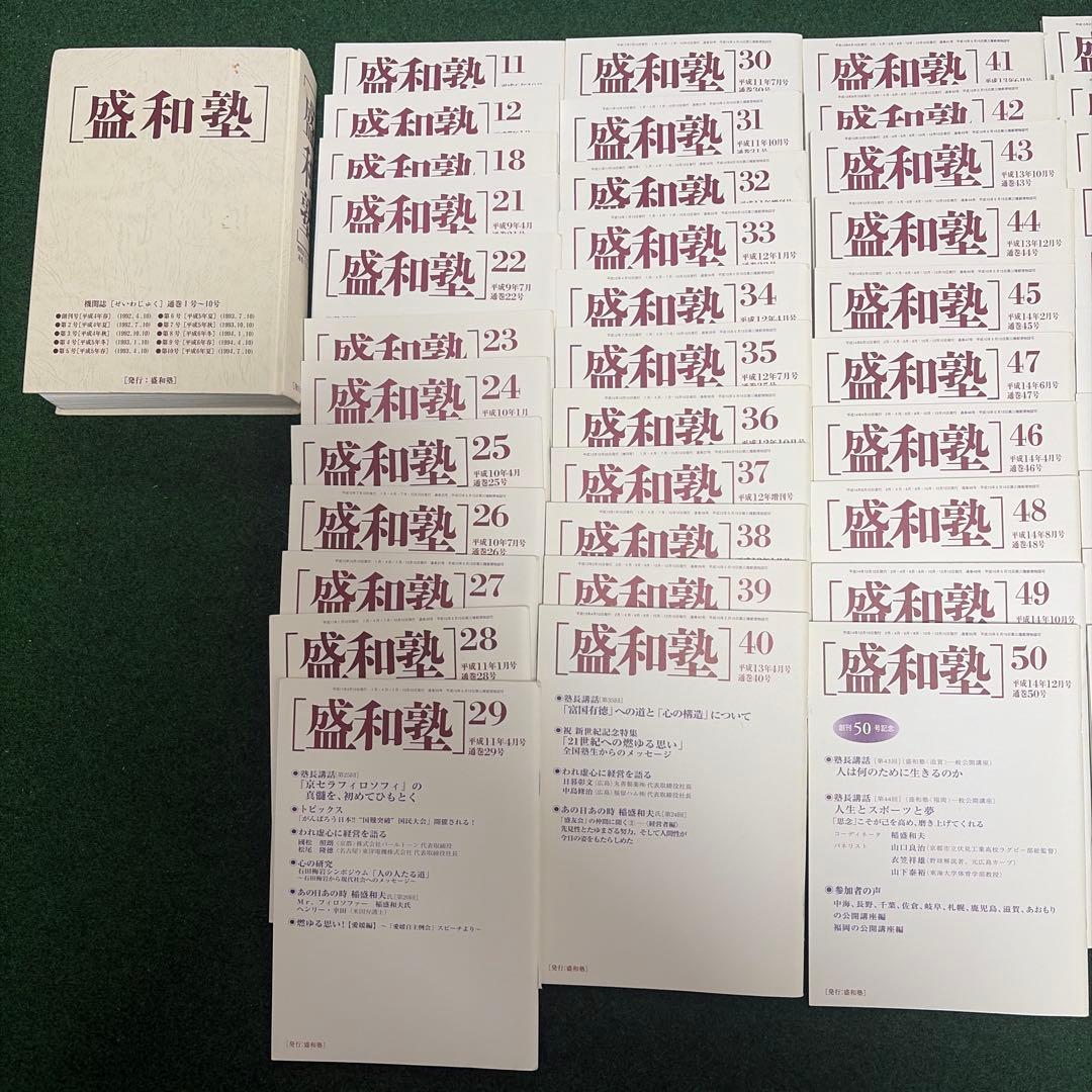 盛和塾　機関誌　通巻1〜12、18、21〜90号