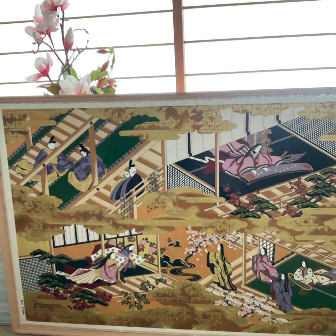 額を特別に作って頂きました。　和紙の作品で大変趣が御座います。