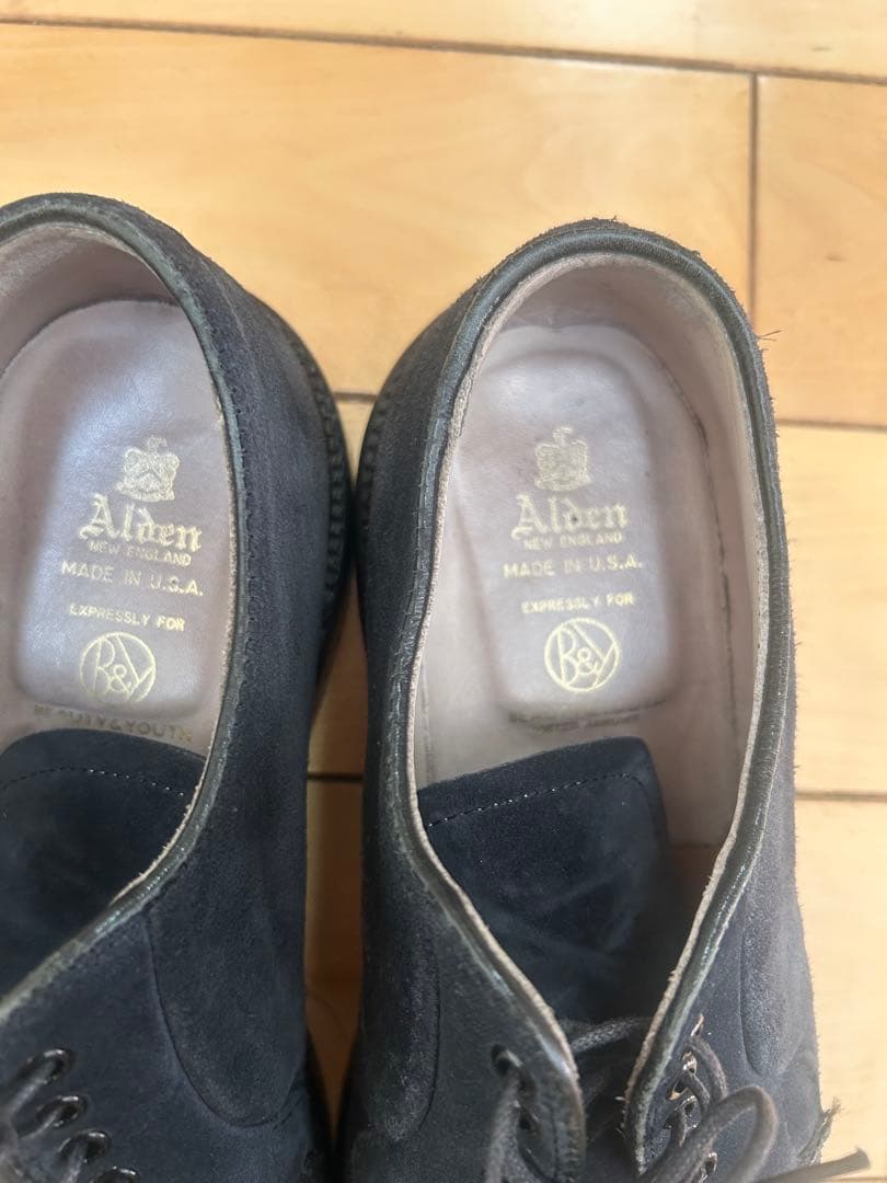 浜*岡様 ⭐️最終値下げ　オールデン スエード シューズ ネイビー 6 1/2⭐