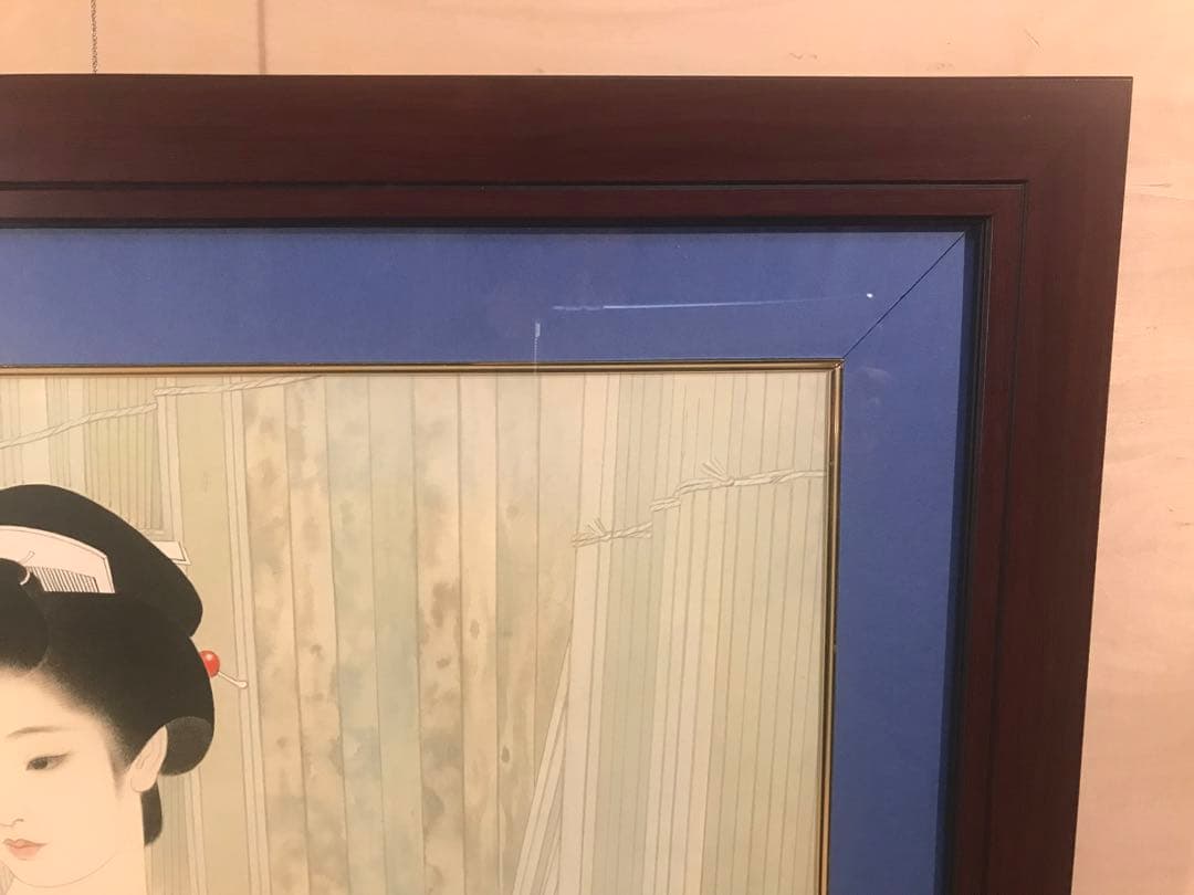 志村立美「木場(Ⅰ)」シルクスクリーン　刷り込みサイン・落款・作品証明シール有り