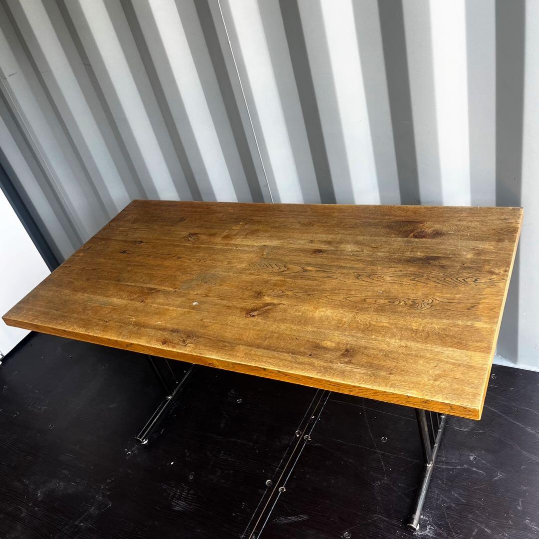 取付無料！クラッシュゲート グリッド2 おしゃれアンティークダイニングテーブル