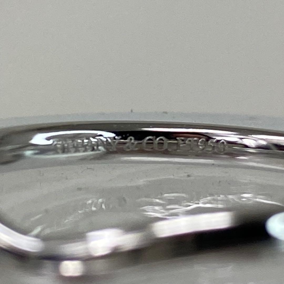 【新品仕上済】Used ティファニー Pt950 カーブドバンドリング 15.5