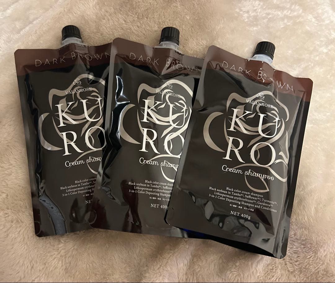 みーみ KURO ダークブラウン クリームシャンプー 4個セット