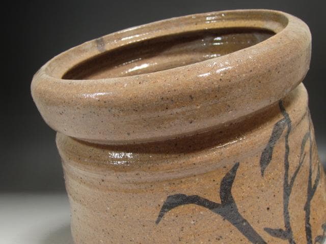 ★　集積庵　清三　芦の絵　志野水指　宗清極めがございます★x496