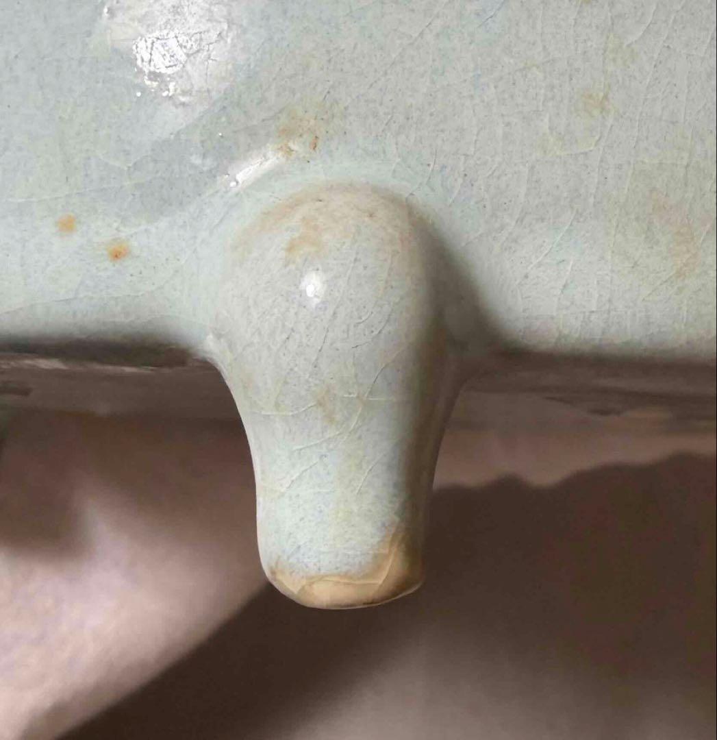 中国 筒形三つ足炉　f2260108