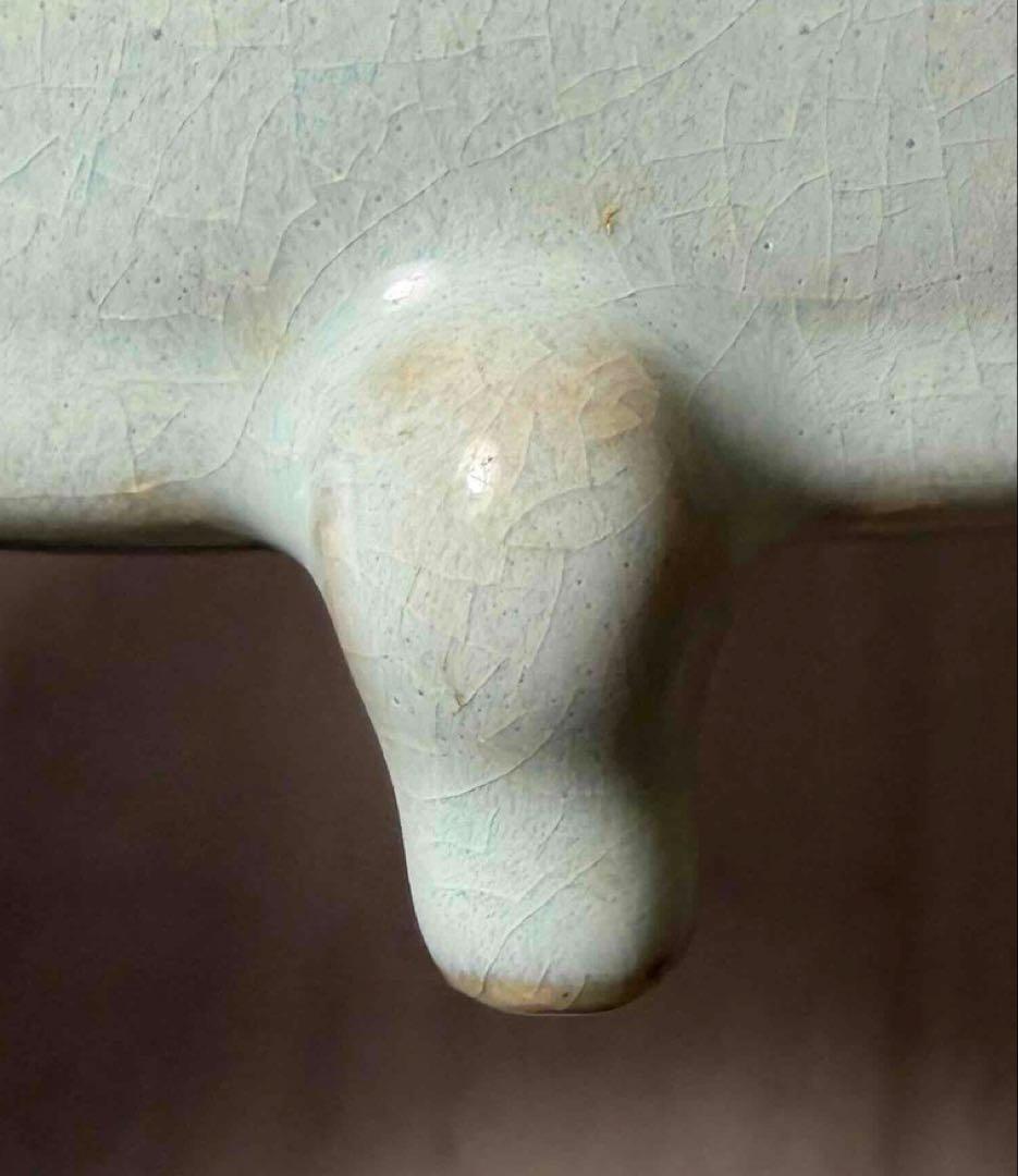 中国 筒形三つ足炉　f2260108