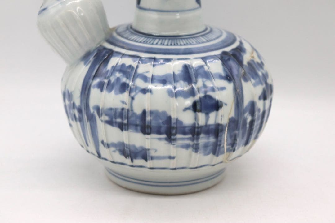 中国　明時代　染付　浄水瓶　仏具　送料込み0806