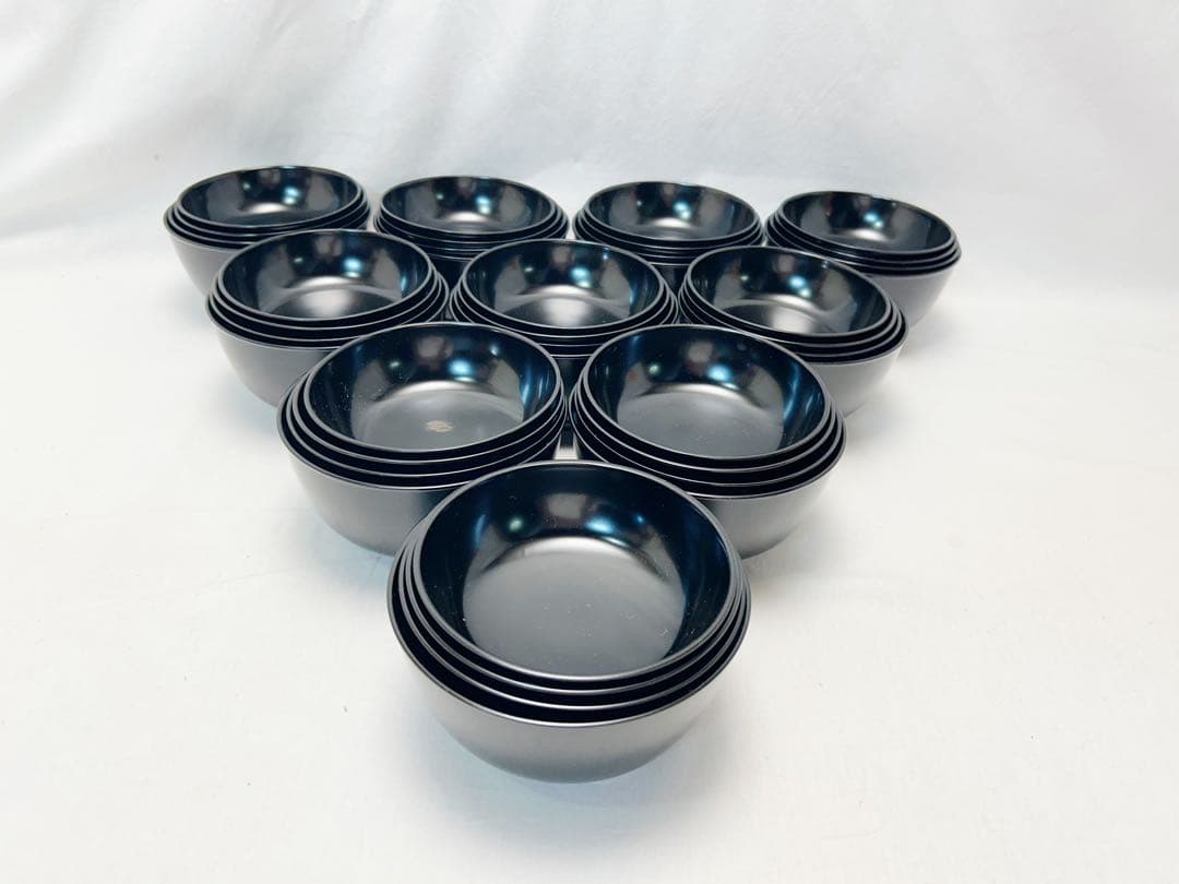 ほぼ未使用 懐石道具 黑塗 四つ椀 小丸椀 十客揃 元箱