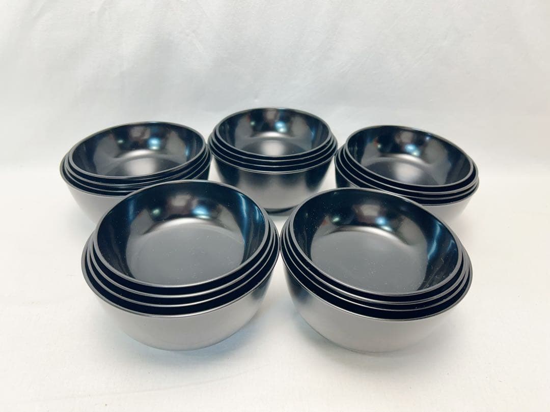 ほぼ未使用 懐石道具 黑塗 四つ椀 小丸椀 十客揃 元箱