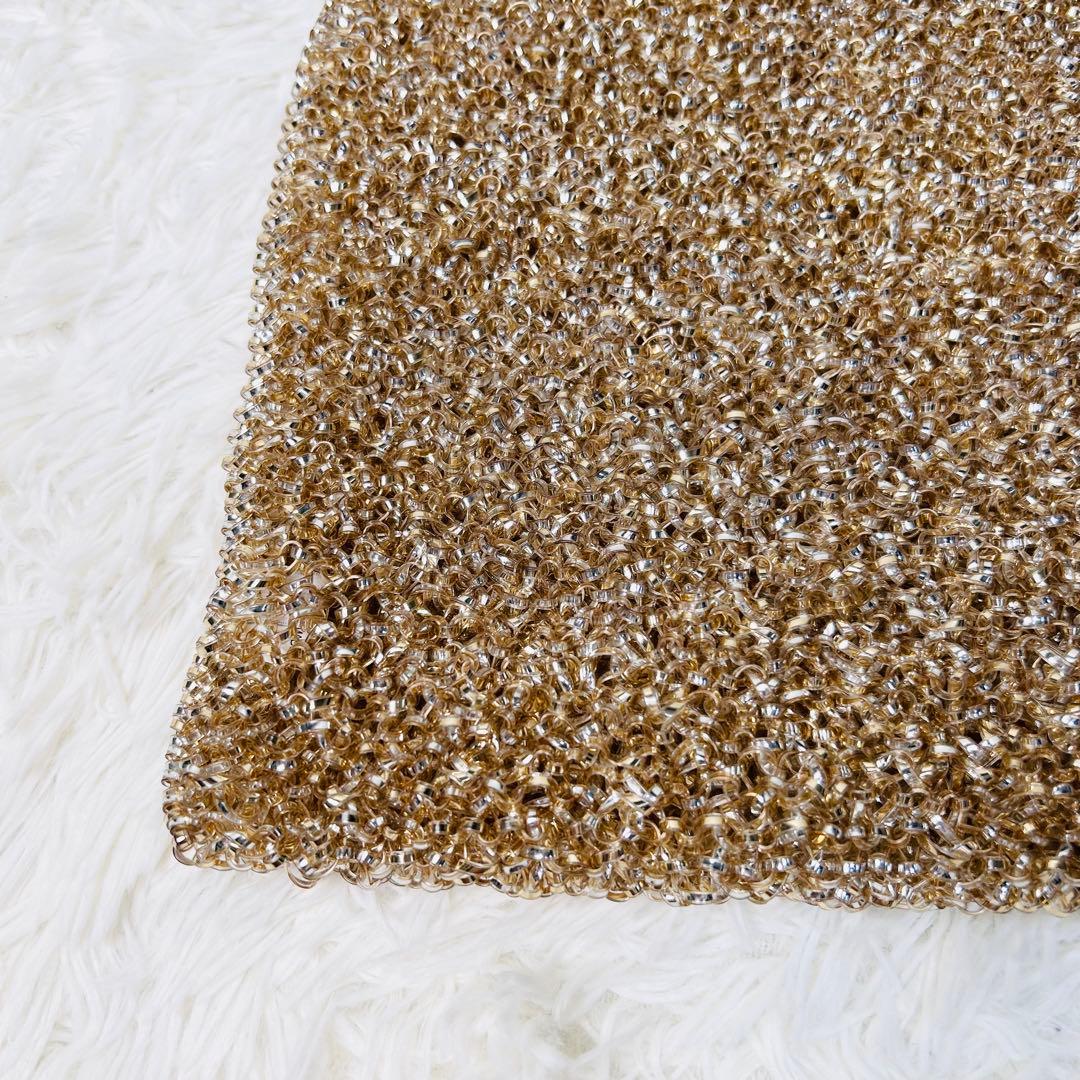 ★極美品★ アンテプリマ スクエア ラージ ワイヤーバッグ ゴールドシルバー