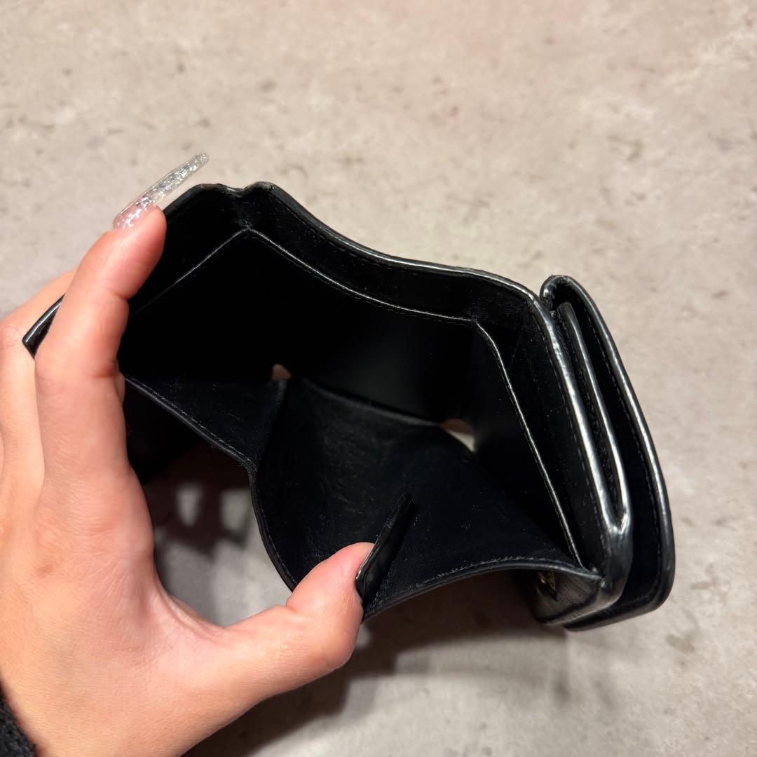 【すたあ】BALENCIAGA ミニ財布 黒 レザー