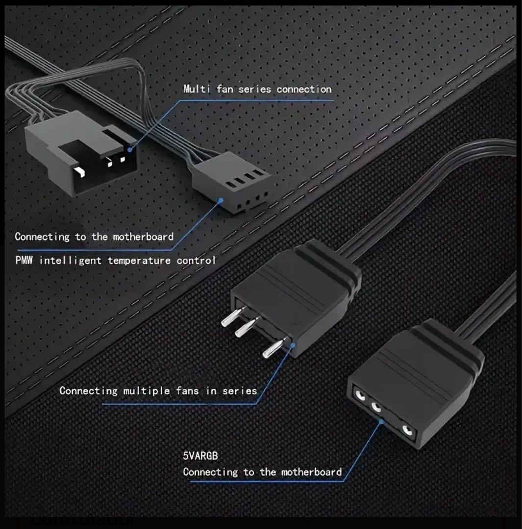 ARGBファン6個+1個 ARGB コントローラー コンボ パックセット