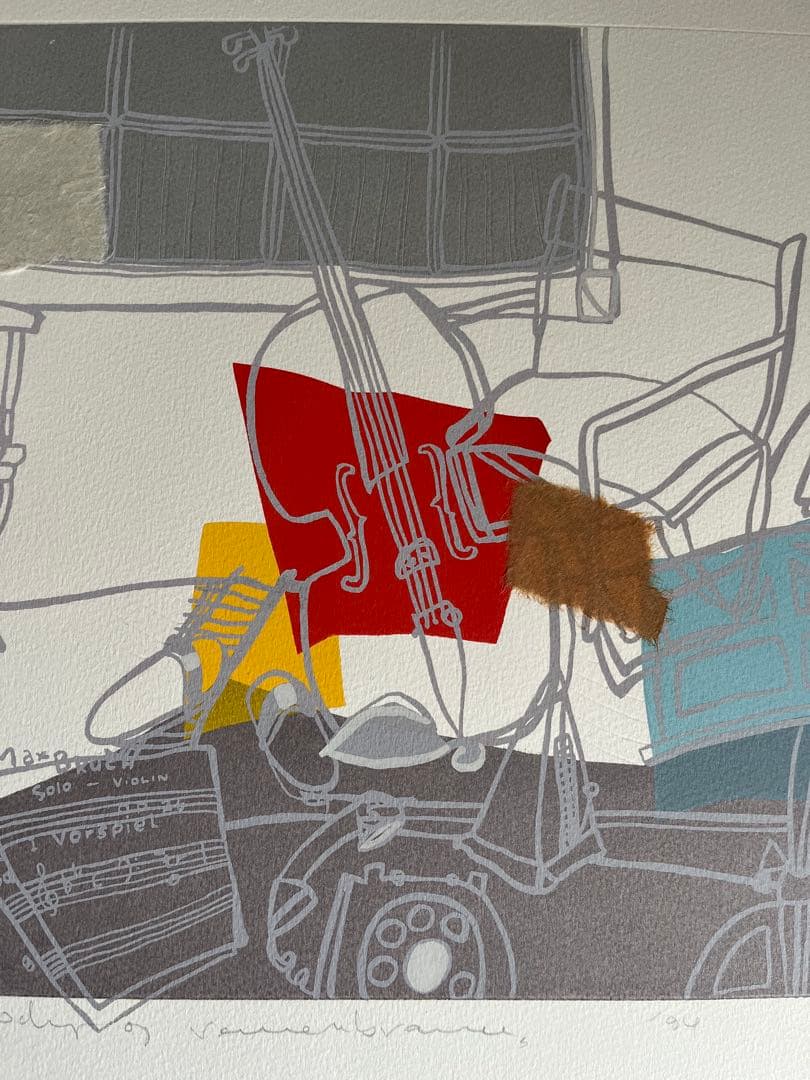 版画　シルクスクリーン　コラージュ　限定25 貴重　ジニー・キム　カナダ　新品額