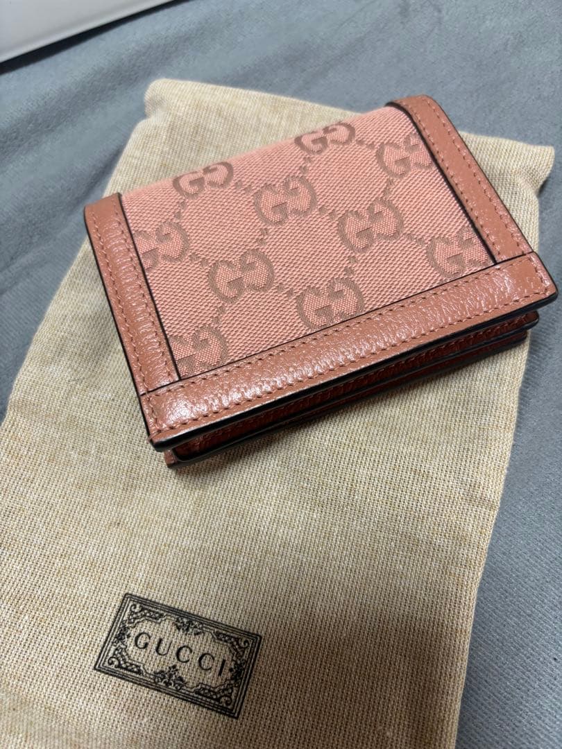GUCCI 財布 二つ折り財布 オフィディアGG ピンク ウォレット