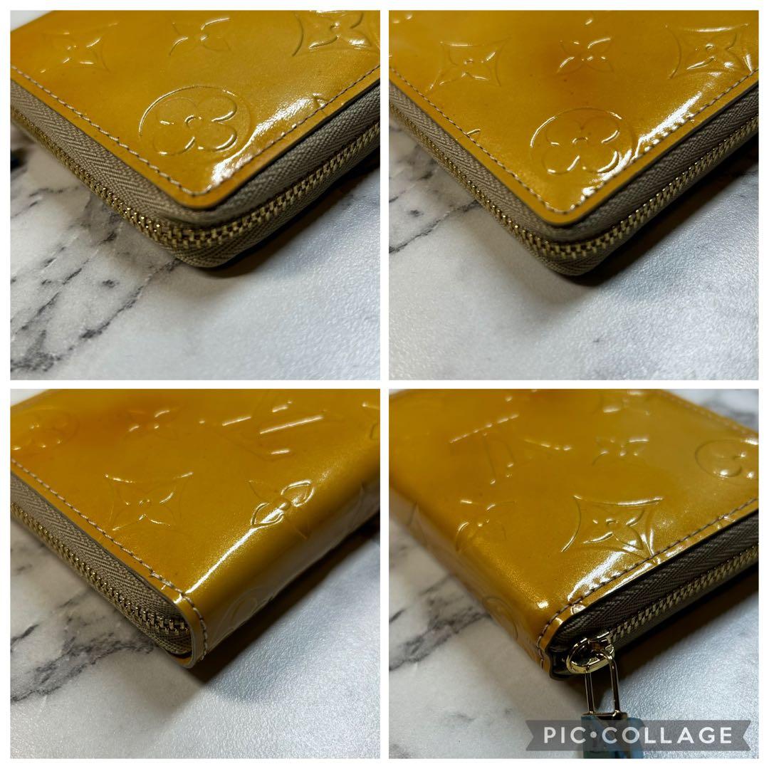 極美品 LV ヴェルニ コンパクトジップ 折り財布 MI0929 黄色 2767