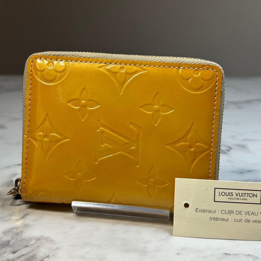 極美品 LV ヴェルニ コンパクトジップ 折り財布 MI0929 黄色 2767