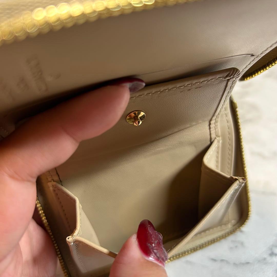 極美品 LV ヴェルニ コンパクトジップ 折り財布 MI0929 黄色 2767