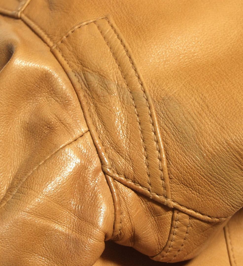 LOVELESS羊革シングルライダースJK【S】希少ヌメ色W-ZIP