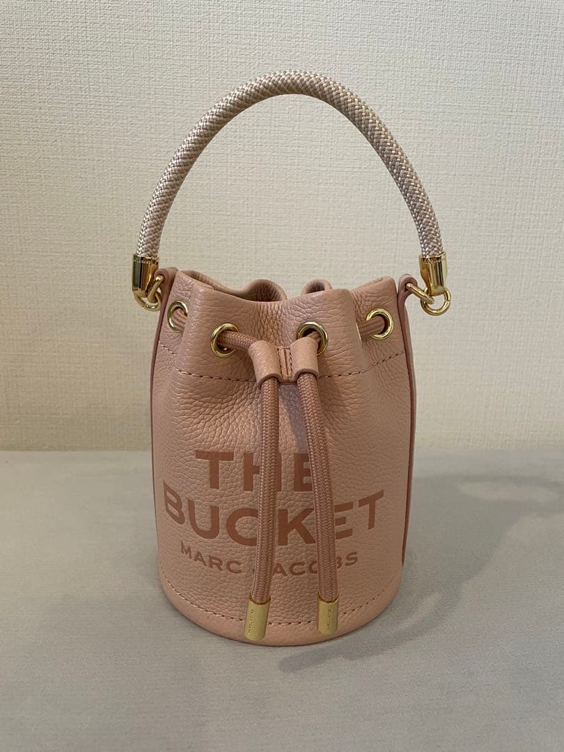 MARC JACOBS ザレザーバケットバッグ ミニ ローズ