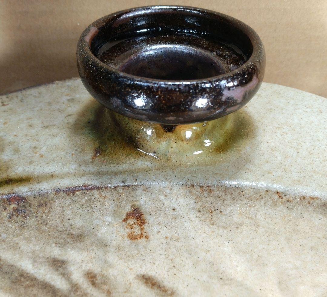 【本物保証】金城次郎 海老紋抱瓶 共箱 栞 人間国宝 壺屋焼 壷屋焼 美品