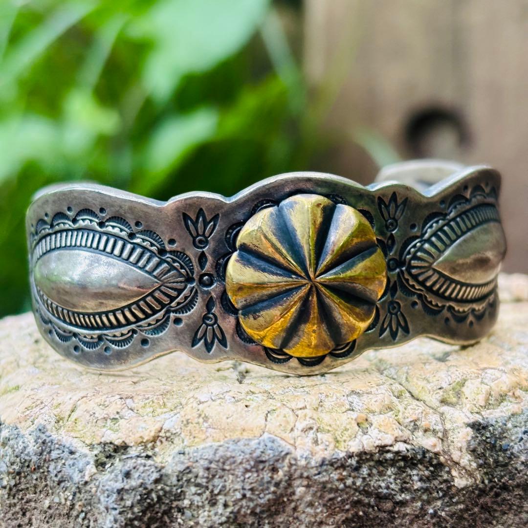 YEALOW クッシュマン　シルバーバングル　ナバホ　navajo インディアン