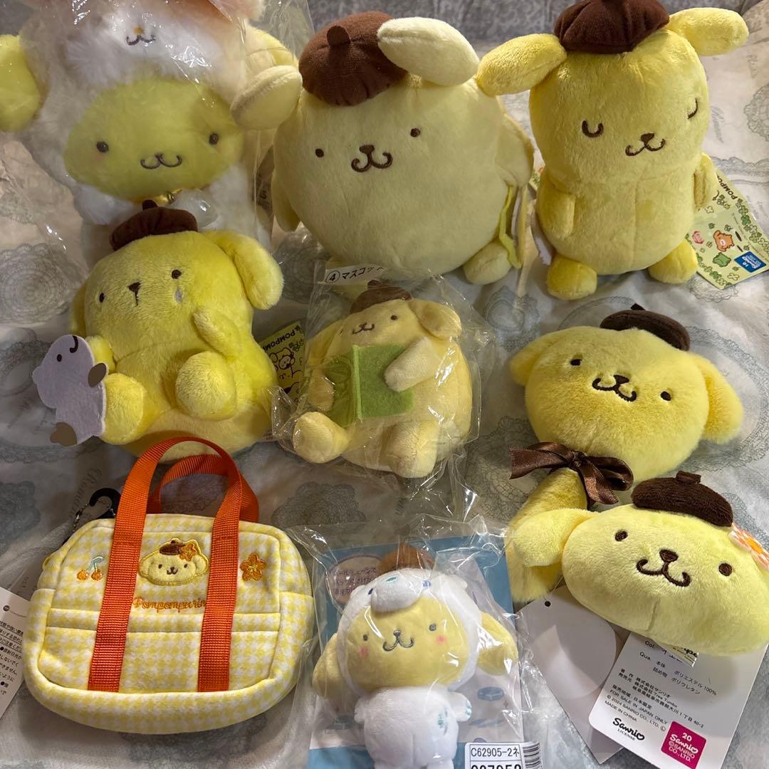 【全て新品】ポムポムプリン ぬいぐるみ マスコット ミラー 詰め合わせセット