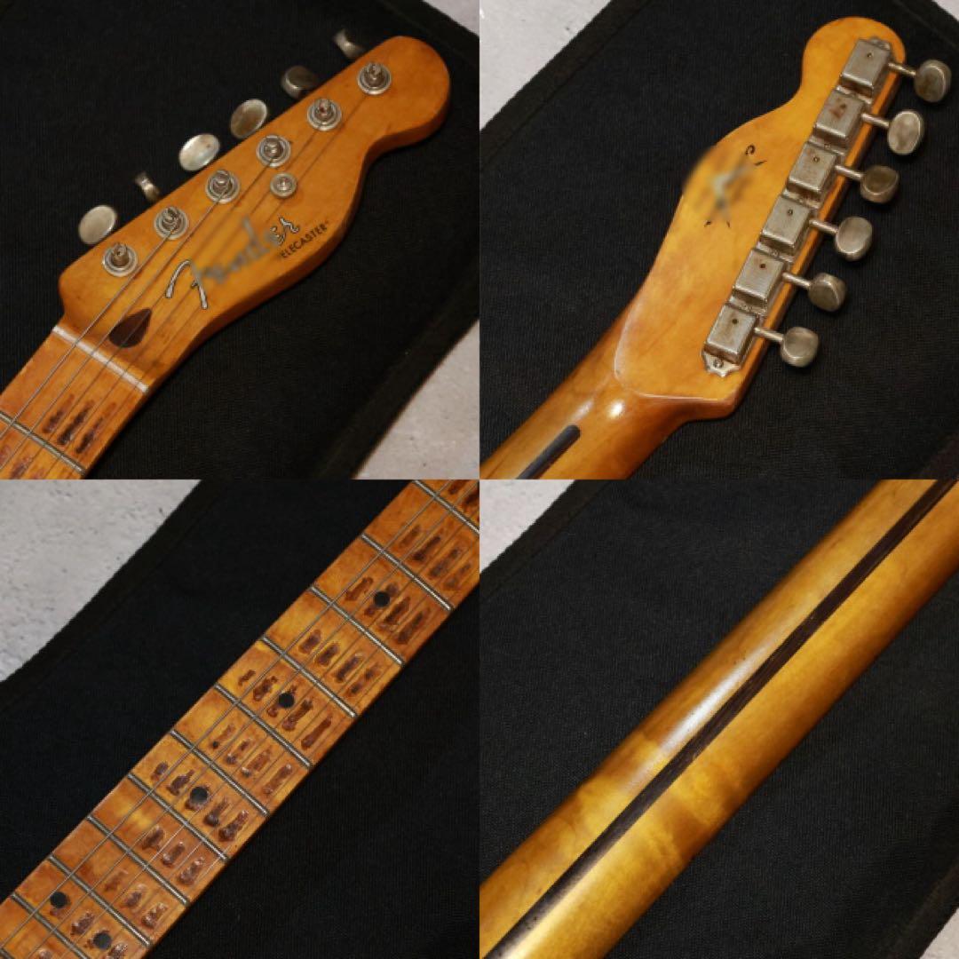 自作ノーブランドテレキャスター 超軽量 5弦ギター レリック キース・リチャーズ