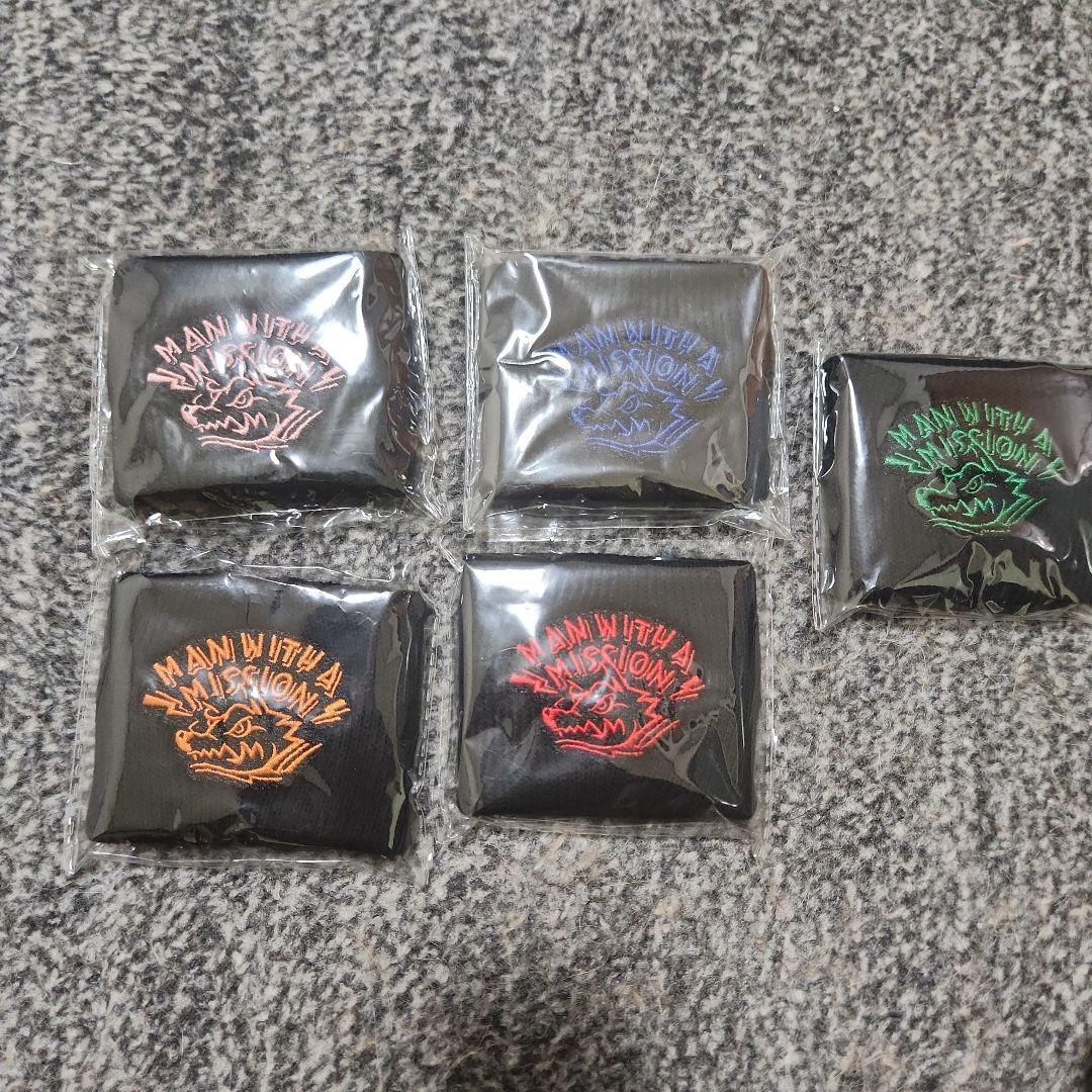 MAN WITH A MISSION リストバンド　ロゴ刺繍 5個セット